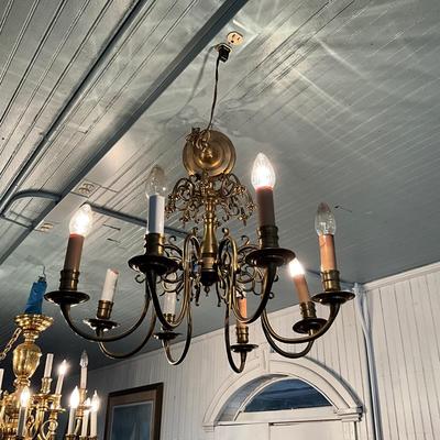 920 Vintage Brass Hanging Lamp