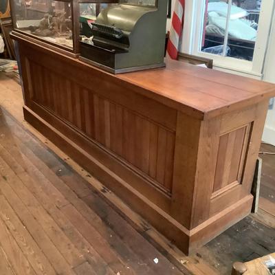 615 Antique Pine Oak Store Counter