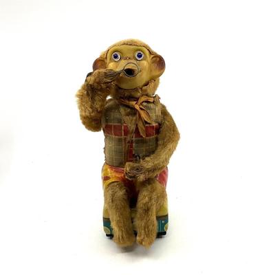925 Vintage Monkey Blowing Bubbles Toy