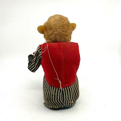 928 Vintage 1950 Cragston Craps Shooting Monkey with Dice Mechanical Toy