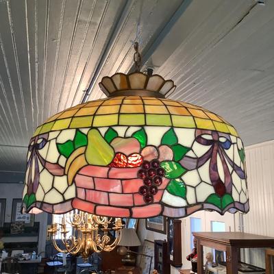 622 Vintage Reproduction Tiffany Style Hanging Lamp
