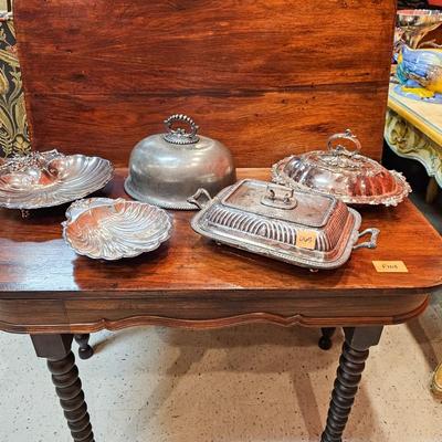 Group of 5 Silver Plate Serving Pieces
