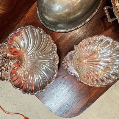 Group of 5 Silver Plate Serving Pieces