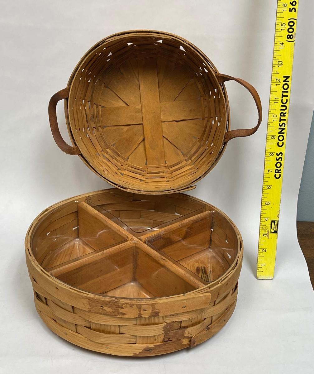 Two piece basket lot Peterboro and Longaberger