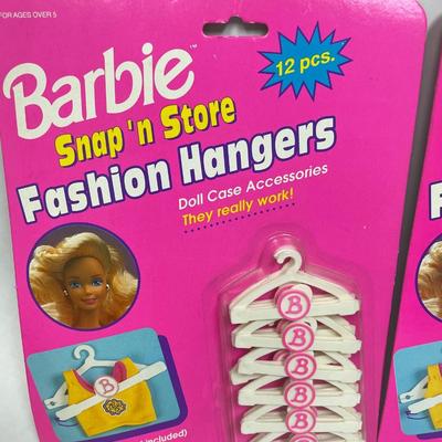 Barbie Accessories: 2 Packs of Snap 'n Store Fashion Hangers NIB