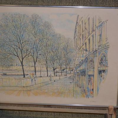 Framed Colour Lithograph by H. Rolf Rafflewski 97/150 Signed