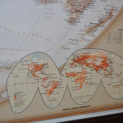 Framed National Geographic "The World" 2012 Poster