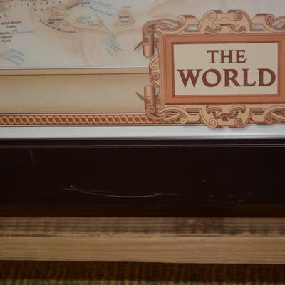 Framed National Geographic "The World" 2012 Poster