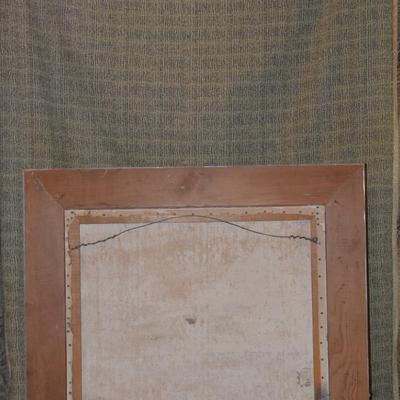 Heavy Vintage Ornate Wood Frame with Acrylic Mountain Landscape