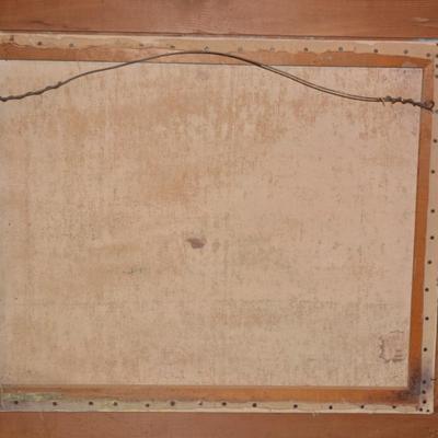 Heavy Vintage Ornate Wood Frame with Acrylic Mountain Landscape