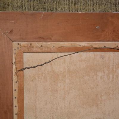 Heavy Vintage Ornate Wood Frame with Acrylic Mountain Landscape