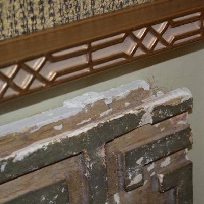Beautiful Ornate Horsehair Plaster Framed in Shadowbox