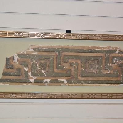 Beautiful Ornate Horsehair Plaster Framed in Shadowbox