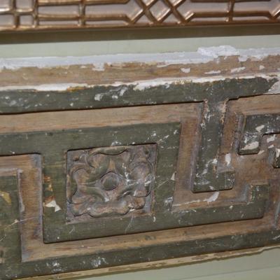 Beautiful Ornate Horsehair Plaster Framed in Shadowbox