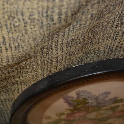 Vintage Pair of Convex Glass Floral Jean-Louis Prints