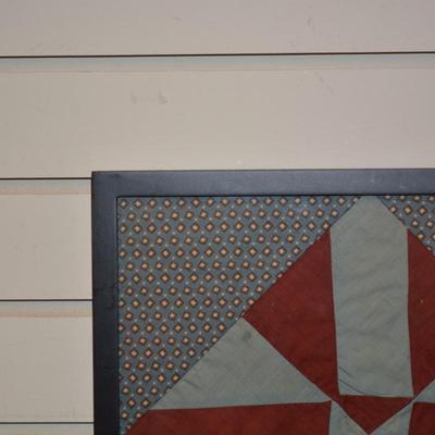 Framed Antique/Vintage Quilt Square 1852-1928