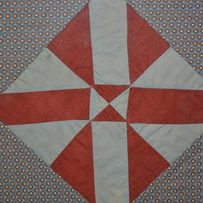 Framed Antique/Vintage Quilt Square 1852-1928