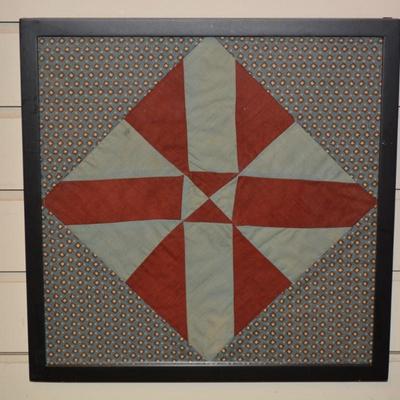 Framed Antique/Vintage Quilt Square 1852-1928