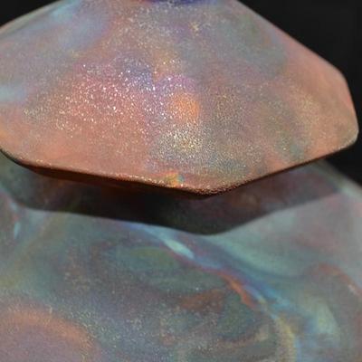 Vintage Raku Urn Felted Bottom & Lid '95