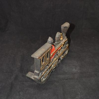 Vintage Cast Iron Locomotive Door Stop 10"x6.25"