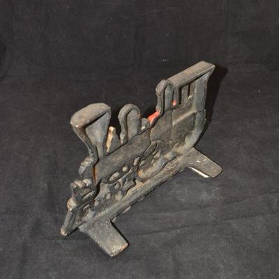 Vintage Cast Iron Locomotive Door Stop 10"x6.25"