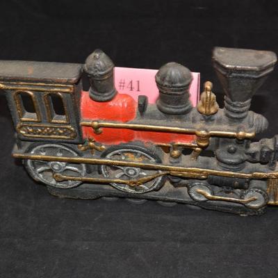 Vintage Cast Iron Locomotive Door Stop 10"x6.25"