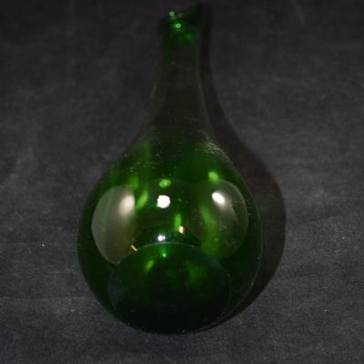 Green MCM Slung Glass Vase 12.25" Tall