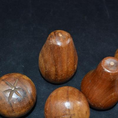 Lot of Vintage MCM Wooden Fruit Centerpiece Decor