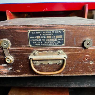 806 Vintage U.S. Navy Bureau of Ships Sextant Type Stadimeter Model. 0 with Case