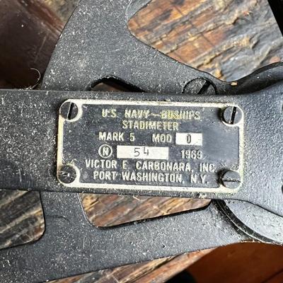 806 Vintage U.S. Navy Bureau of Ships Sextant Type Stadimeter Model. 0 with Case