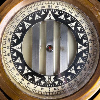809 Antique Star Boston Marine Compass in Box
