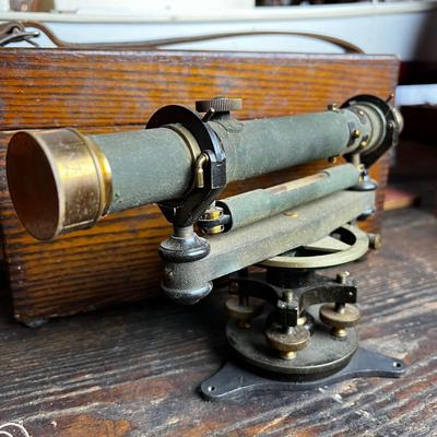 811 Antique Kolesch & Co. Surveyor Transit Level Model 2342 with Case