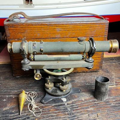 811 Antique Kolesch & Co. Surveyor Transit Level Model 2342 with Case
