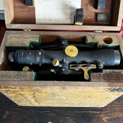 813 Vintage Berger Model 320 Surveyor Transit Level with Case