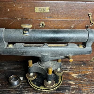 815 Antique Dietzgen Surveyor Transit Level with Case