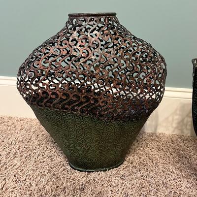 Ornate Metal Vases (B3-RG)