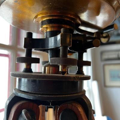 821 Antique A.S. Aloe & Company Surveyor Transit Level and Compass with Tripod & Case
