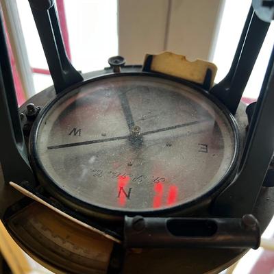 821 Antique A.S. Aloe & Company Surveyor Transit Level and Compass with Tripod & Case