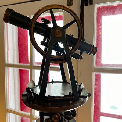 821 Antique A.S. Aloe & Company Surveyor Transit Level and Compass with Tripod & Case