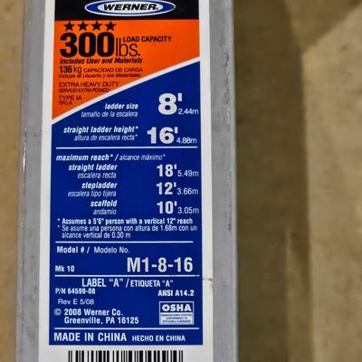 Werner Aluminum Multi-Use Extension Ladder (B-JS)