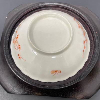 Antique AOKI Japanese Dragon Porcelain dish bowl