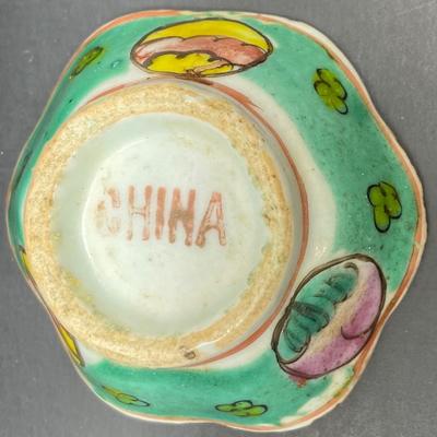 Three Antique Chinese Dish Bowl Qing Dynasty era