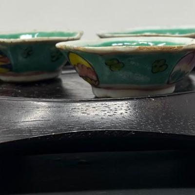 Three Antique Chinese Dish Bowl Qing Dynasty era