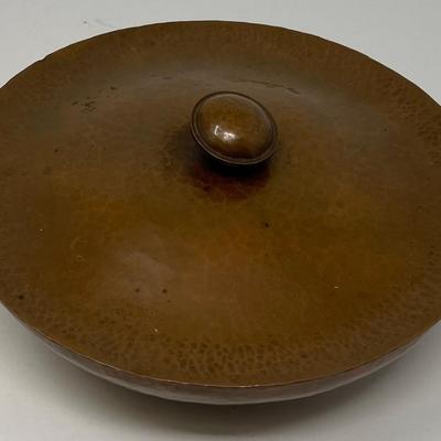 Native American Hammered Copper Bowl / Lid