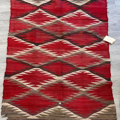 Circa mid 19c Hand woven NAVAJO Chief Blanket