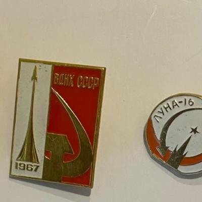 10 Soviet USSR Russian Space Astronautics pins