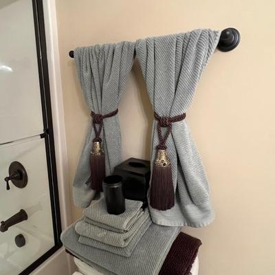 Blue & Brown Bath Towels & Bathroom Accessories (B3-RG)