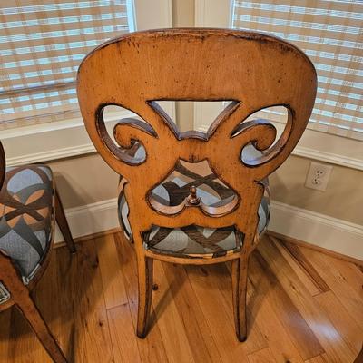 Six Woodland Upholstered, Wood Framed Chairs (K-DW)