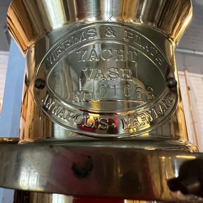 N823 Weems & Plath Annapolis Maryland Brass Yacht Vase