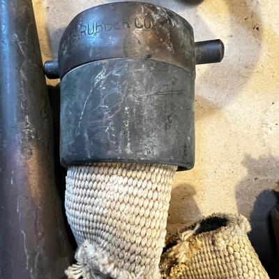 N831 Vintage U.S. Rubber Co. Fire Nozzle & Hose